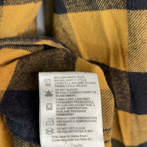 Wind River Mens Buffalo Plaid Shirt Yellow Black Button Down Long Sleeve Size L - Picture 12 of 14